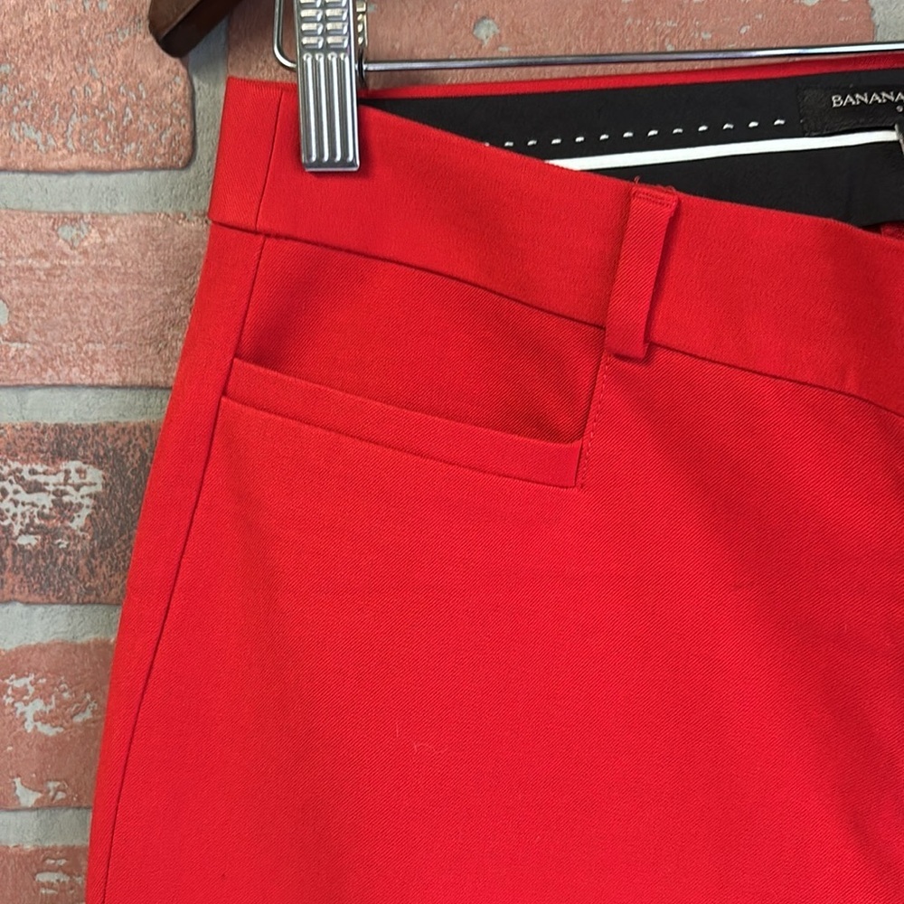 Banana Republic Sloan Bold Red Pants size 8 - Picture 4 of 6